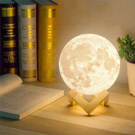 16-in-1 LED Moon Light Lamp with Stand - 3D Home Decor